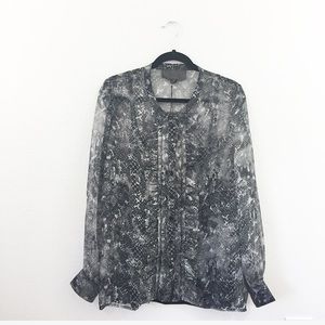 Striking Christian Siriano Snakeskin Printed 1X